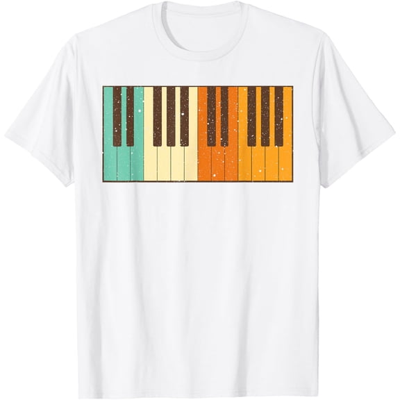 Retro Piano Design For Musician Piano Player Men Women Kids T-Shirt