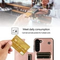 thumbnail image 3 of Design for Galaxy S23 Plus Case with Credit Card Holder Slot PU Leather Wallet Phone Cases Stand Kickstand Durable Shockproof Protective Cover for Samsung S23+ Women Men 6.6 inch Rose Gold, 3 of 12