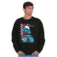 thumbnail image 3 of The Smurfs Kanji Tokyo Speed Racecar Men's Crewneck Sweatshirt Brisco Brands S, 3 of 5
