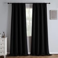 thumbnail image 1 of Juego de cortinas opacas IGEMAEVE, color negro, 244 cm de longitud, 2 paneles, 1 of 8