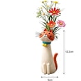 thumbnail image 7 of Handcrafted Cat Flower Vase – Ceramic Whimsical Kitty Planter for Small Flowers, Quirky Desk & Shelf Decor, Boho Home Accent, Unique Gift for Cat Lovers, 7 of 7