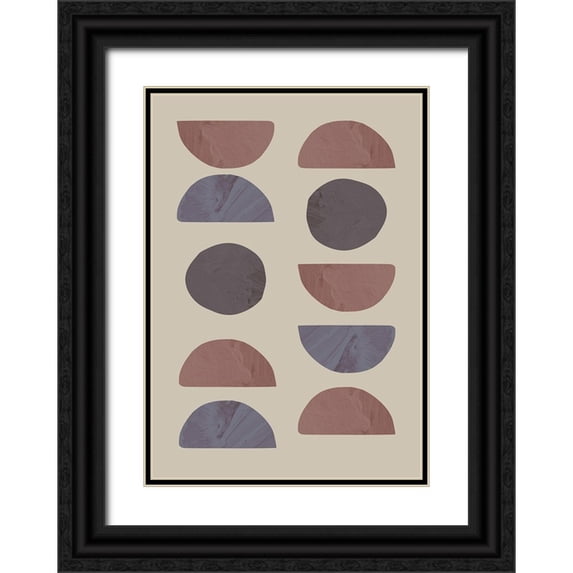 Artographie Studio 14x18 Black Ornate Wood Framed with Double Matting Museum Art Print Titled - Collage 04 Sand