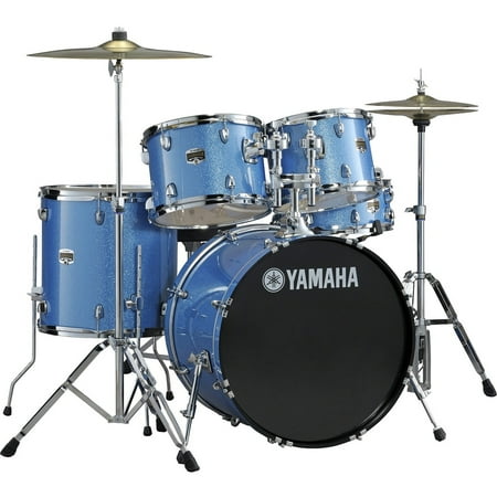 Yamaha GM2F56BLG Gigmaker Standard 5-Piece Drum Set with Hardware, Blue Ice Glitter