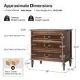 thumbnail image 6 of Farmhouse 3-Drawer End Table Set of 2 with Tray Storage and Charging Station, Ideal for Living Room with Sofa, Accent Chair, or Recliner, 6 of 7
