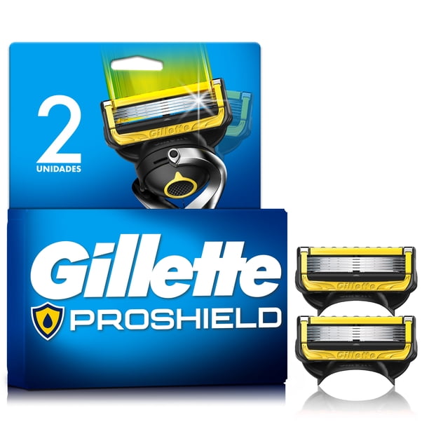 Cartucho de Rastrillo Gillette Proshield con 5 Hojas para Rasurar la Barba 2 pzas