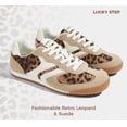 thumbnail image 4 of LUCKY STEP Womens Retro Thin Sole Lace up Fashion Sneakers Classic Lightweight Casual Shoes,Leopard, 4 of 10
