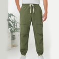 thumbnail image 6 of Dxzfnsa Mens Hiking Pants Lightweight Cargo Work Tactical Nylon Stretch Waterproof Quick Dry Fishing Travel OutdoorJoggers for Men,Green-2XL, 6 of 7