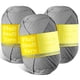 thumbnail image 1 of Hilo Suave - Hilo para Ganchillo y Tejer Hilo para Principiantes con Puntadas fáciles de Ver 3 Paquetes de 250 Yds Hilo Amigurumi Mezcla de algodón y Nailon Hilo para Camiseta Hilo de Peinado 4 Hilos, 1 of 1