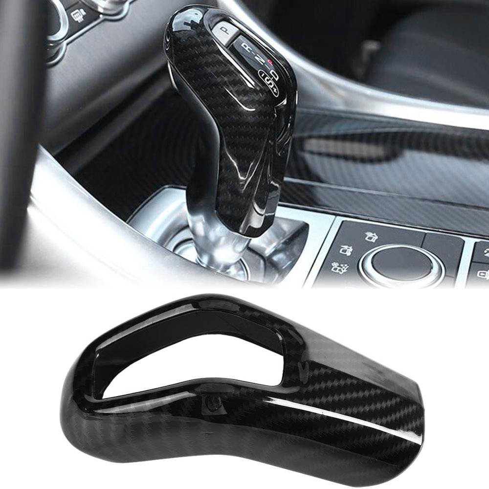 OTVIAP Carbon Fiber Style Car Gear Shift Knob Cover Trim for Land Rover