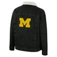 thumbnail image 3 of Men's Colosseum x Wrangler Charcoal Michigan Wolverines Western Button-Up Denim Jacket, 3 of 3