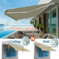 thumbnail image 4 of SUNNYOUTDOOR 12x10 FT Patio Awning Retractable Outdoor Sun Shade Manual Patio Deck Awning Heavy Duty Awning (Beige), 4 of 6