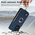 thumbnail image 2 of Nalacover Case for Samsung Galaxy A53 5G Wallet Case with Card Holder & Zipper Pocket, 360° Rotation Ring Kickstand Premium PU Leather Cover, Shockproof Magnetic Button Flip Stand Phone Case,Blue, 2 of 9