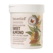 NATUREWELL Sweet Almond Smooth & Soften Moisturizing Cream For Face, Body, Hands, Pack of 2 (16 Oz Each)