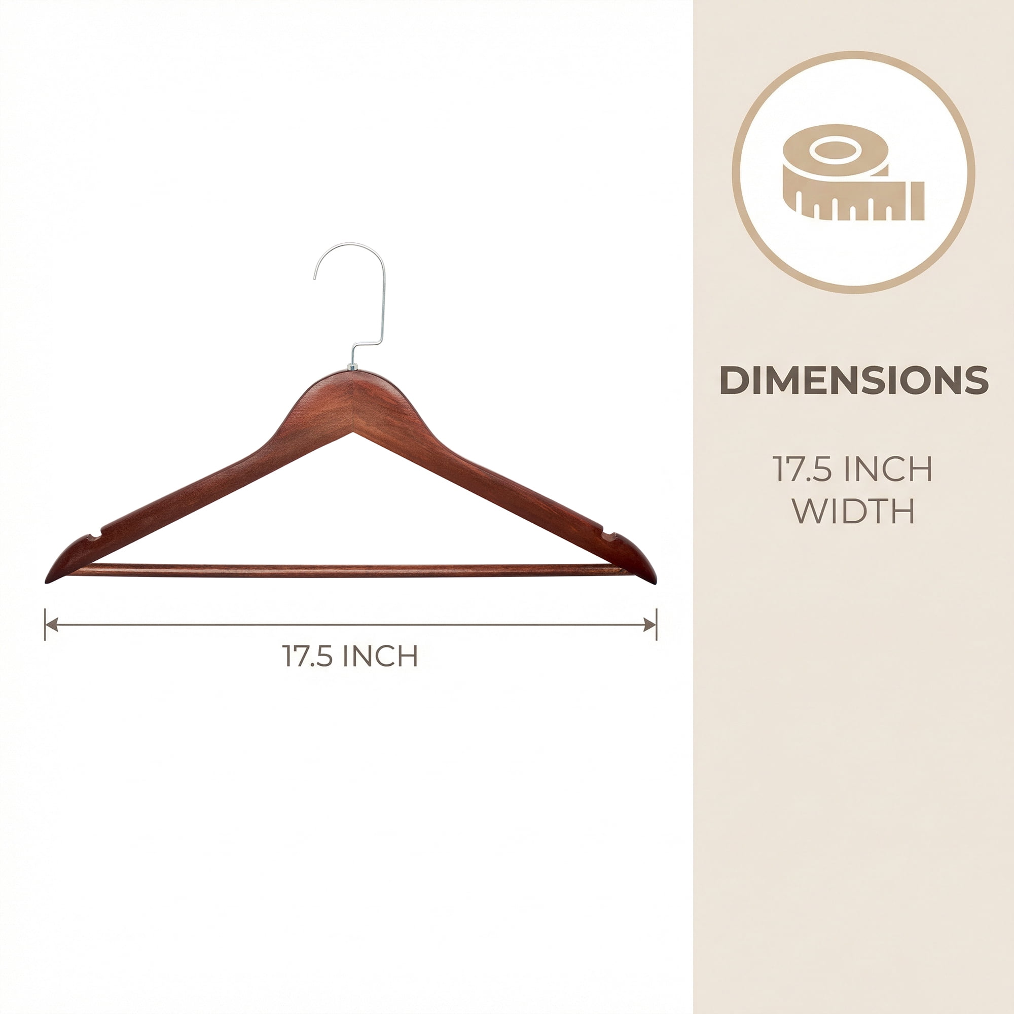 Unique Bargains 2Pcs Wood 360-Degree Space Saving Clothes Hangers Dark Brown