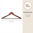 thumbnail image 6 of Unique Bargains 2Pcs Wood 360-Degree Space Saving Clothes Hangers Dark Brown, 6 of 6