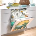 thumbnail image 2 of Yayeee Magnetic Dishwasher Cover for The Front Decoration Home Kitchen Machine Sticker Protector, Boho Plants, 2 of 6