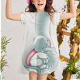 thumbnail image 1 of Vestido de manga corta con estampado de elefante pequeño para niña de 2 a 7 años, vestido infantil, vestido de princesa de verano para niña, vestido de fiesta 5T Gao Jinjia LED, 1 of 2