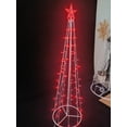 thumbnail image 3 of LED Metal Decorative Tree with Top Star - Red, 3 of 3