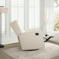 thumbnail image 4 of Relieve Muscle Aches with Nursery Glider, Upholstered Rocker Recliner Comfortable Rocking Chair with 360° Swivel Motion, Soft Cushions for Nursing and Bonding, Baby Reclining Chair - Cream, 4 of 22