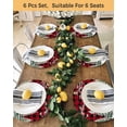 thumbnail image 4 of 13 Inch Round Placemats Set of 4, Red Plaid Snowman Christmas Non Slip Heat Insulation PP Table Mats, Xmas Tree Snowflake Birds Branches Washable Place Mats for Kitchen Dining Party Table Decor, 4 of 7