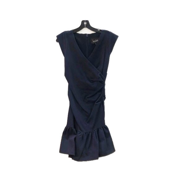 Nicole Miller Artelier NAVY Beckett with Ruffle Dress, US Small