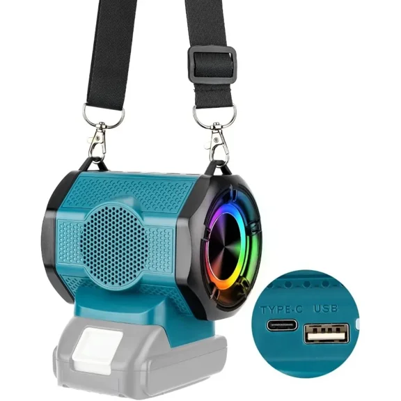Bluetooth Speaker Stero for Makita 18V Portable Cordless Loudspeaker Outdoor