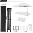 thumbnail image 3 of COBIZI 10x15ft Pop up Canopy, Heavy Duty Party Canopy Waterproof Commercial for Outdoor,White, 3 of 7