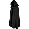 thumbnail image 3 of Hvyesh Renaissance Costume Medieval Viking Hooded Cape Halloween Vintage Cloak for Men Women, 3 of 5