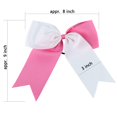 thumbnail image 2 of 8 Inch 2 Colors Jumbo Cheerleader Bows Ponytail Holder Cheerleading Bows Hair 12 Pcs (Red/Black), 2 of 2