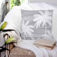 thumbnail image 3 of 16x16 Pillow Covers Set of 2, Summer Palm Trees Square Throw Pillow Covers for Couch/Sofa/Living Room, Tropical Grey Shabby Abstract Art Beach Decorative Soft Pillowcases for Couch Throw Pillows, 3 of 7