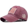 4th of July American Adjustable Embroidered USA Flag Baseball Caps Size: One Size Color: Mauve