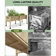 thumbnail image 3 of 72x26x30in Raised Garden Bed, Elevated Wood Planter Box Stand for Backyard, Patio, Balcony w/Legs, 300lb Capacity, 3 of 5
