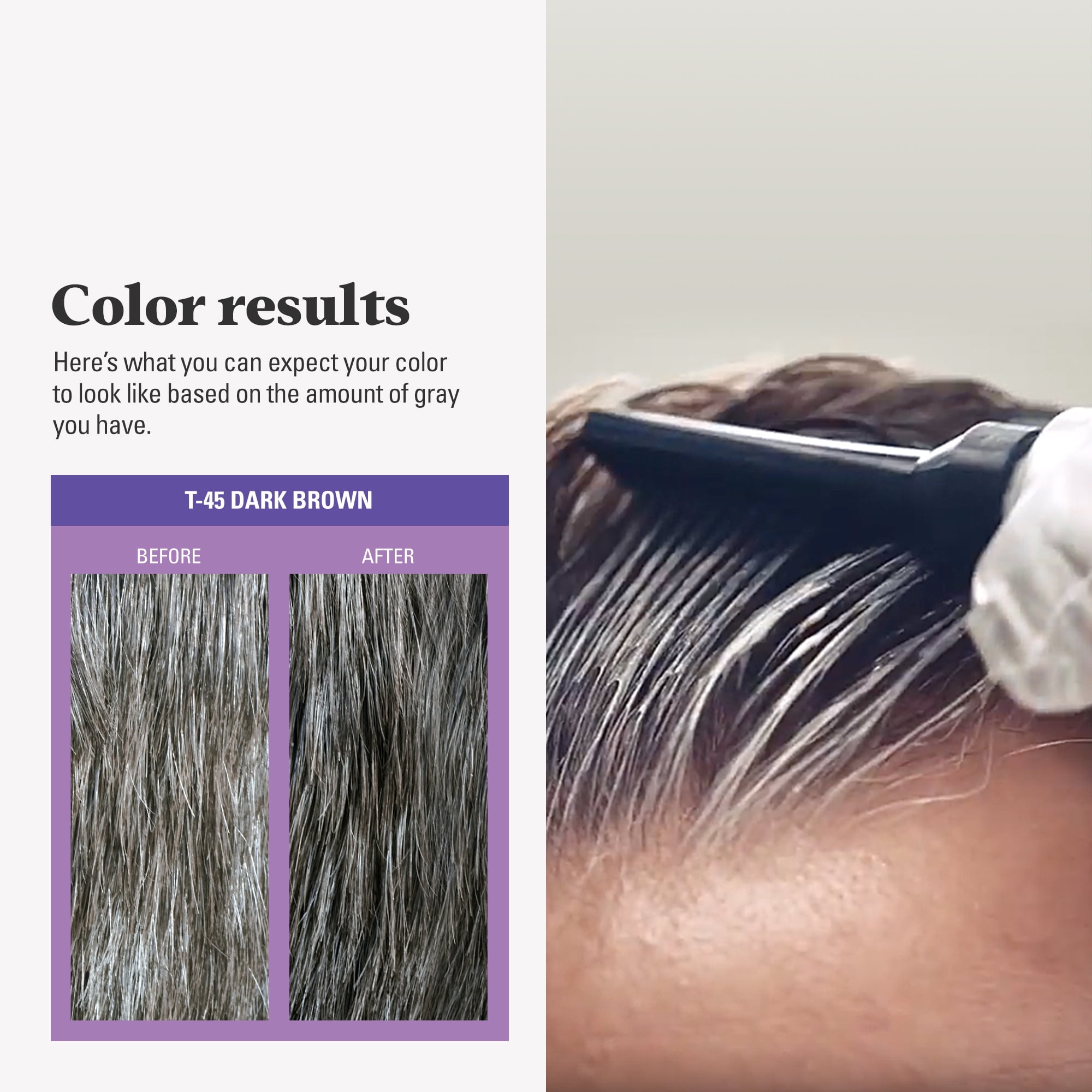 Just For Men Touch of Gray Hair Coloring, T-45 Dark Brown (Pack of 3)