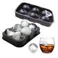 thumbnail image 4 of Silicone Ice Cube Trays Combo Round Ice Ball Spheres Ice Cube Tray Mold (6 Round Ice Ball BlackSpheres), 4 of 9