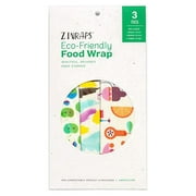 Z Wraps 3-Pack Beeswax Wrap, 1 Small Perfect Pear, 1 Medium Painters Palette, 1 Large Out & About Print