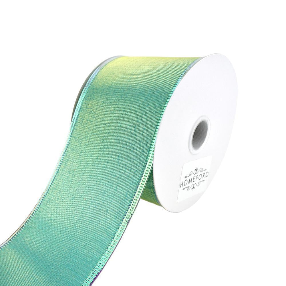 Ribbon Wired Fringe Aqua Iridescent, 1-1/2 x 10 yds. | The Container Store