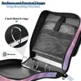 thumbnail image 4 of Haosy 3 Ring Zipper Binder with Shoulder Strap Waterproof Trapper Keeper 2 Inch D-Ring 500 Sheets Capacity, Dreamlike Colorful Light Shadow, 4 of 6