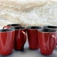 thumbnail image 5 of Elama Harland 6 Piece 14 Ounce Stoneware Luxe and Large Dinner Mugs Red, 5 of 6