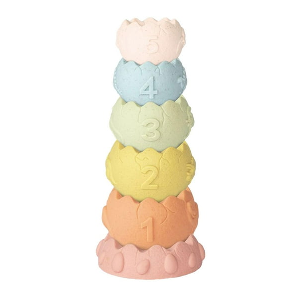Juego de tazas apilables, juguete Montessori, interesante juguete de entrenamiento multicolor, juego de tazas anidadas, juego de equilibrio para