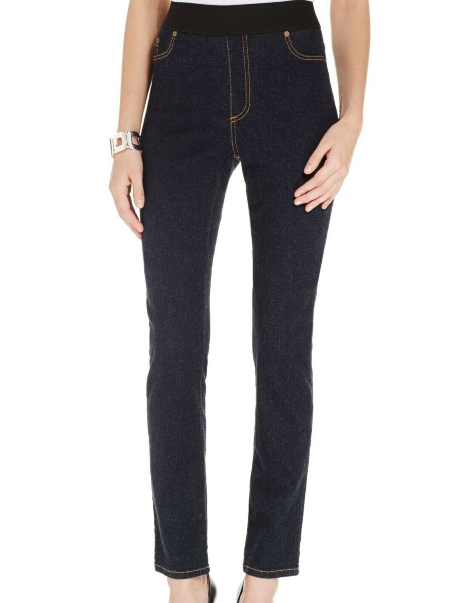 KAREN KANE Womens Navy Skinny Jeans 
