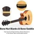 thumbnail image 5 of Donner Acoustic Guitar Kit for Beginner, 40'' Mini Jumbo Cutaway Natural, DAJ-110C, 5 of 7