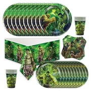 Hulk Party Supplies Set Plates Cups Tablecloth Napkins Birthday Decoration