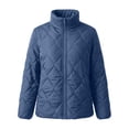 thumbnail image 7 of hoksml Women’s Stand‑Collar Diamond Quilted Jacket, Zip‑Up Lightweight Outer Coat, 7 of 7