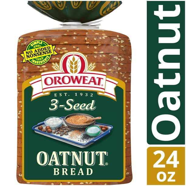 Oroweat Whole Grains 3Seed Oatnut Bread, Baked with Simple Ingredients