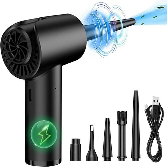 Kosiy Cordless Electric Compressed Air Duster, Replace Canned Air for Electronics, 3 Gears, 91000 RPM