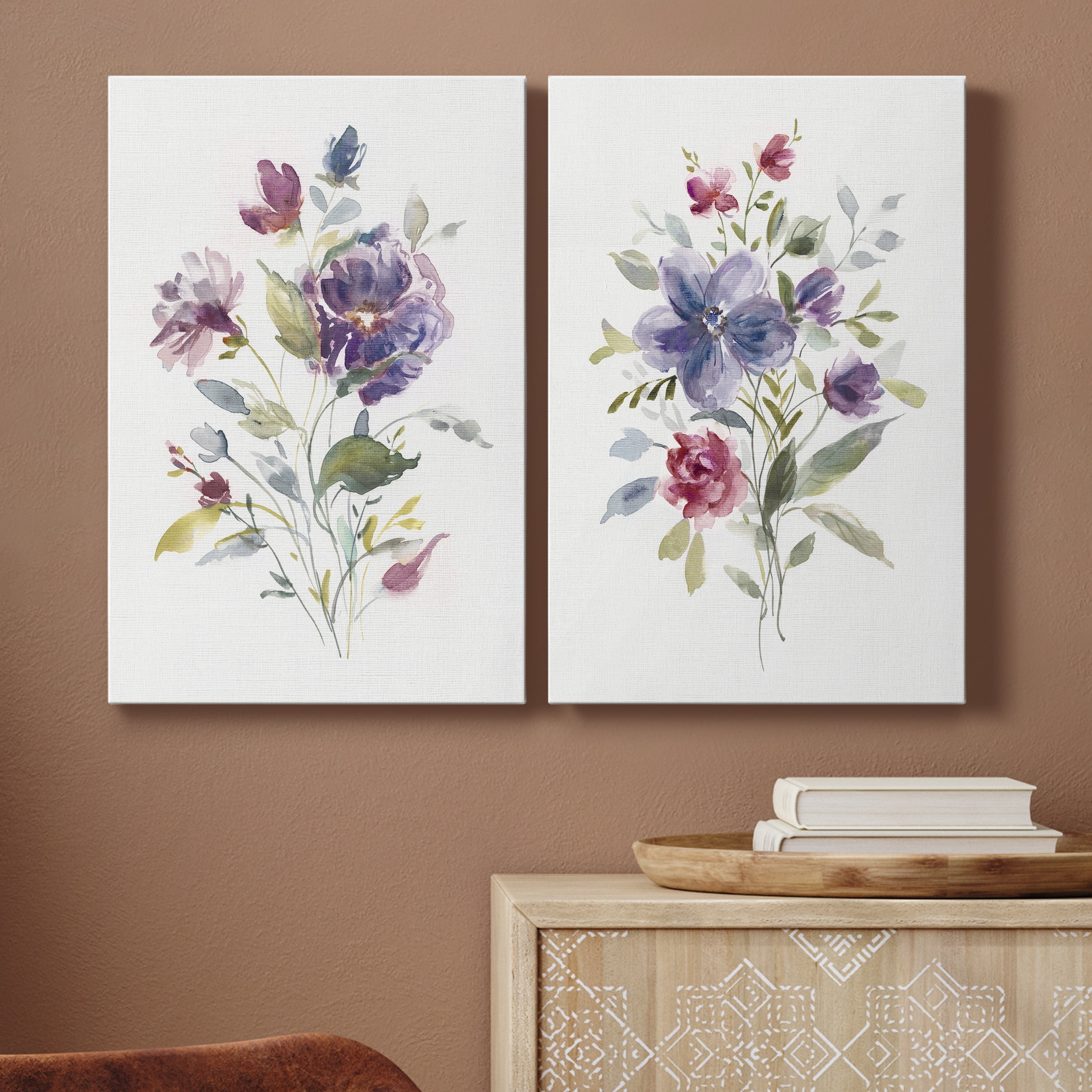 Color Variety I Premium Gallery Wrapped Canvas - Ready to Hang - Set of 2 - 24 x 36 Each