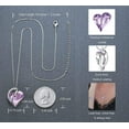 thumbnail image 4 of Collar con colgante de corazón de amor con cristales de piedra de nacimiento para regalos de joyería para mujeres Adepaton WRMH-204-1, 4 of 7