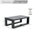 thumbnail image 5 of LebenLiebe Patio Side Table Aluminum Outdoor End Tables for Outside Small Rectangle Coffee Table Patio Furniture for Garden Backyard, Grey Frame, 5 of 5