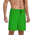 thumbnail image 2 of Easygdp Green Men's Short Pajama Pants, Sleep Shorts, Household Pants, Casual Pants with Pockets - XX-Large, 2 of 9