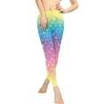 thumbnail image 2 of DISNIMO Fish Scale Printed Yoga Leggings for Women High Waist Workout Leggings, High Waisted Yoga Pants Tummy Control for Workout Sport, Multicolor, 3XL, 2 of 6